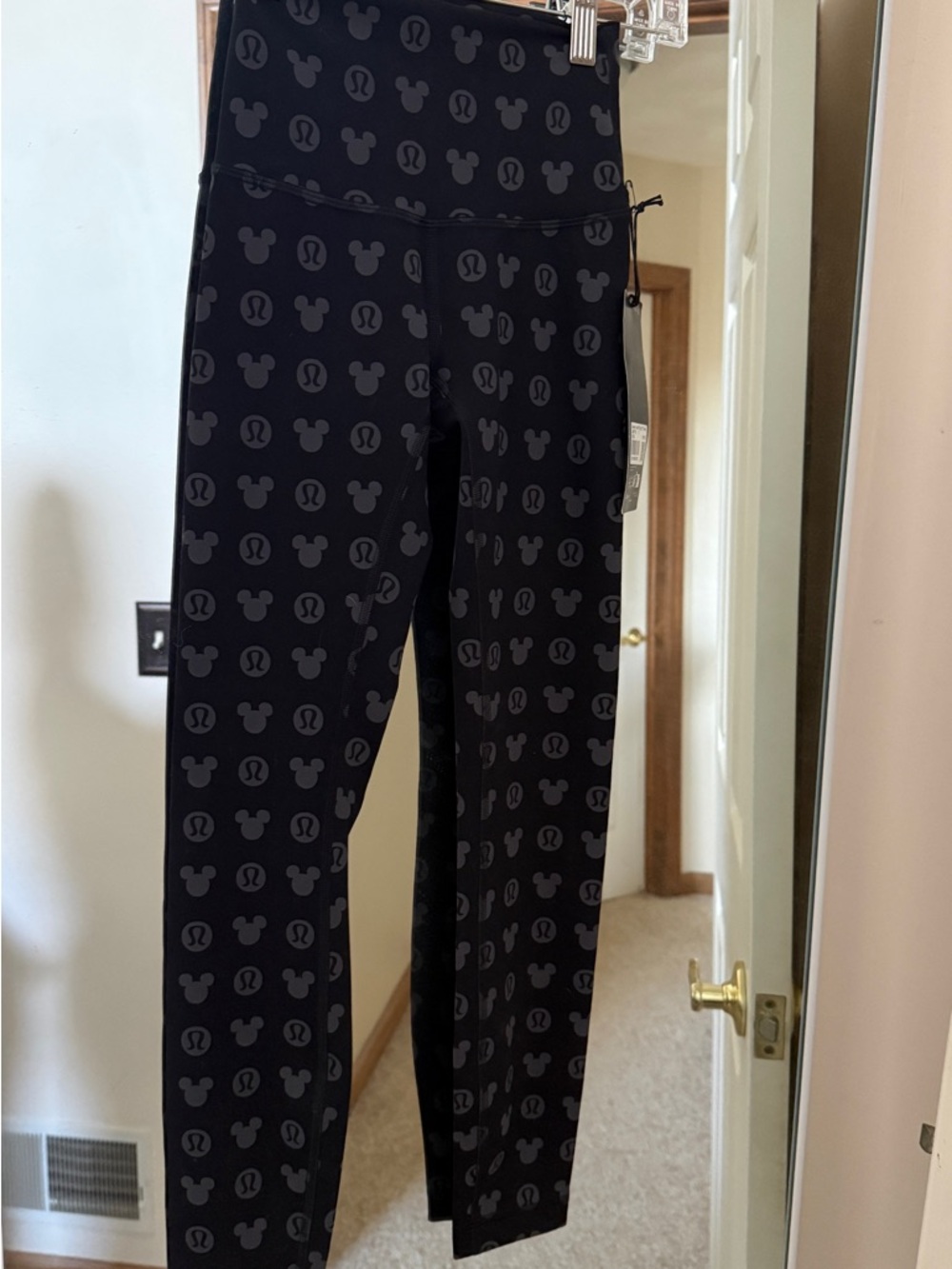 lululemon athletica Black Leggings with Mickey/Disney Print